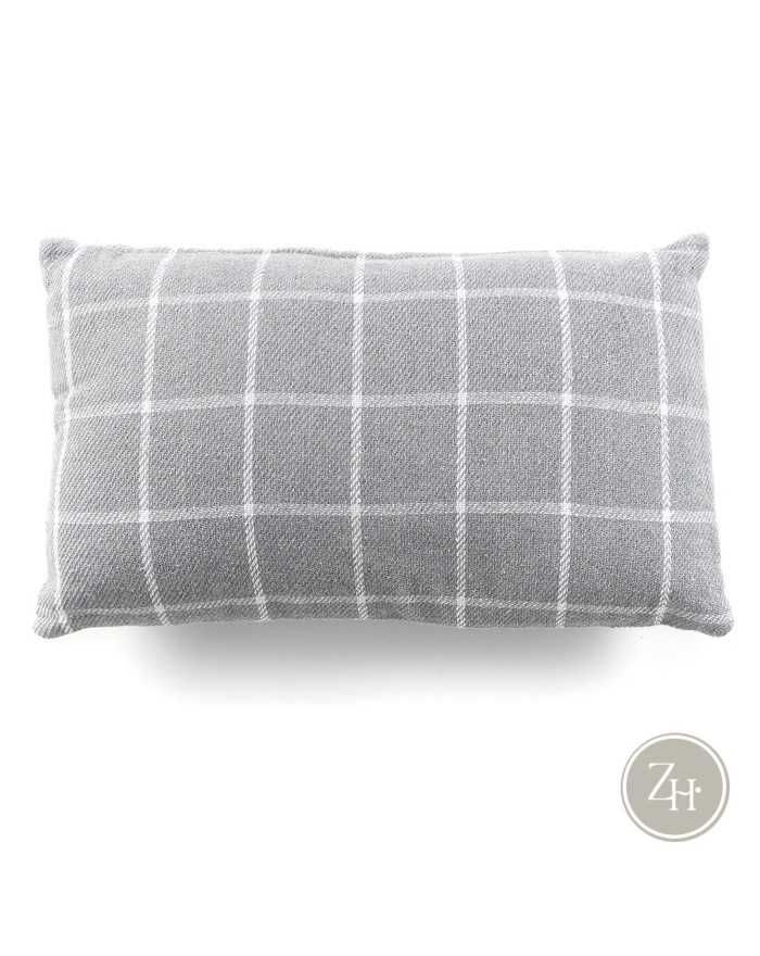 Cojín gris de cuadros 30x50 OTHI
