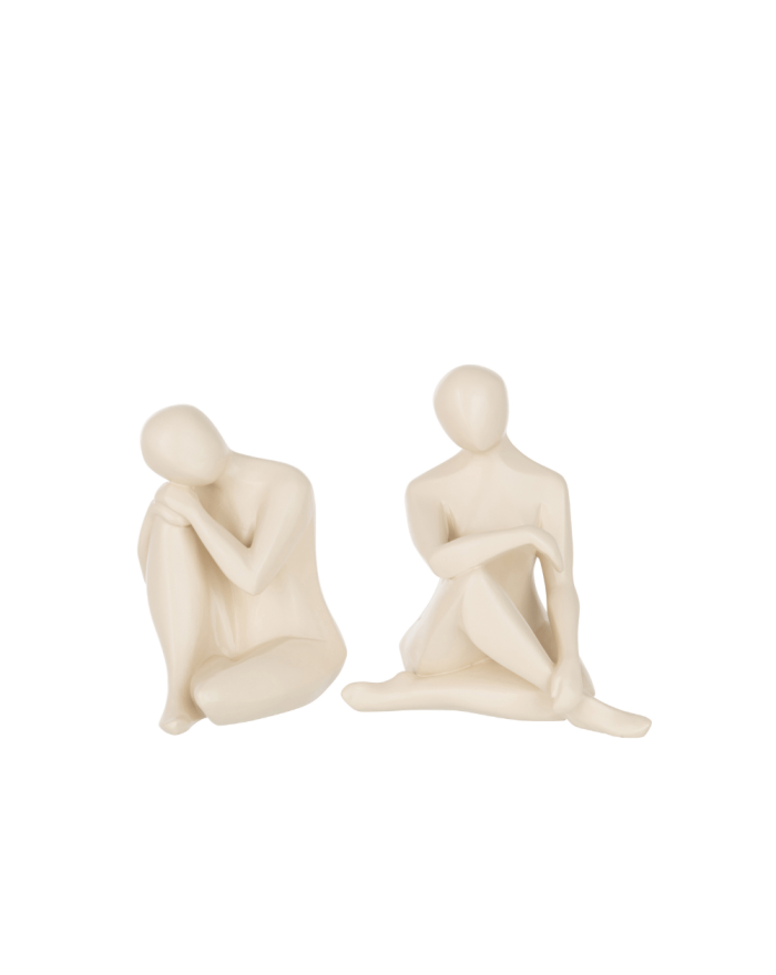 Figura decorativa personaje arrodillado