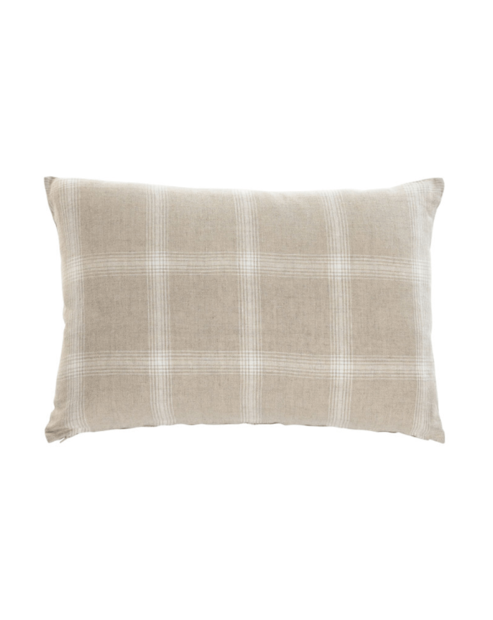 Cojín rectangular lino CUADROS