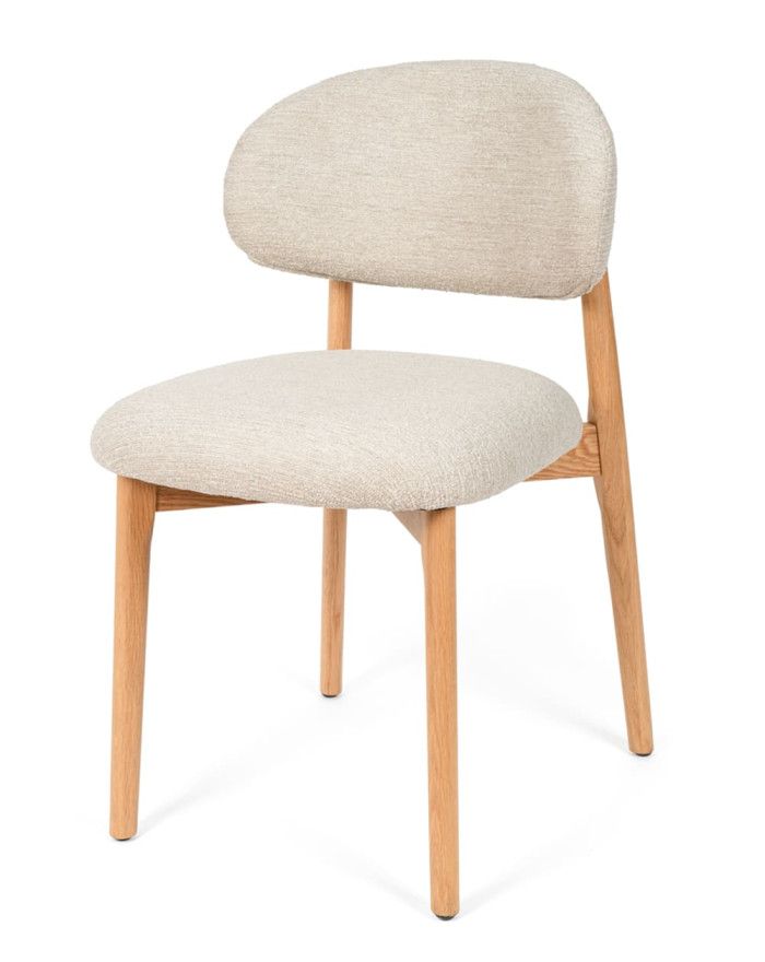 Silla madera tapizado beige... Silla madera tapizado beige WABI