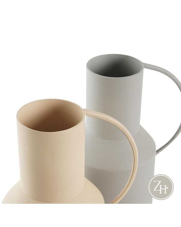 Jarrón beige con asa HENA Jarrón beige con asa HENA