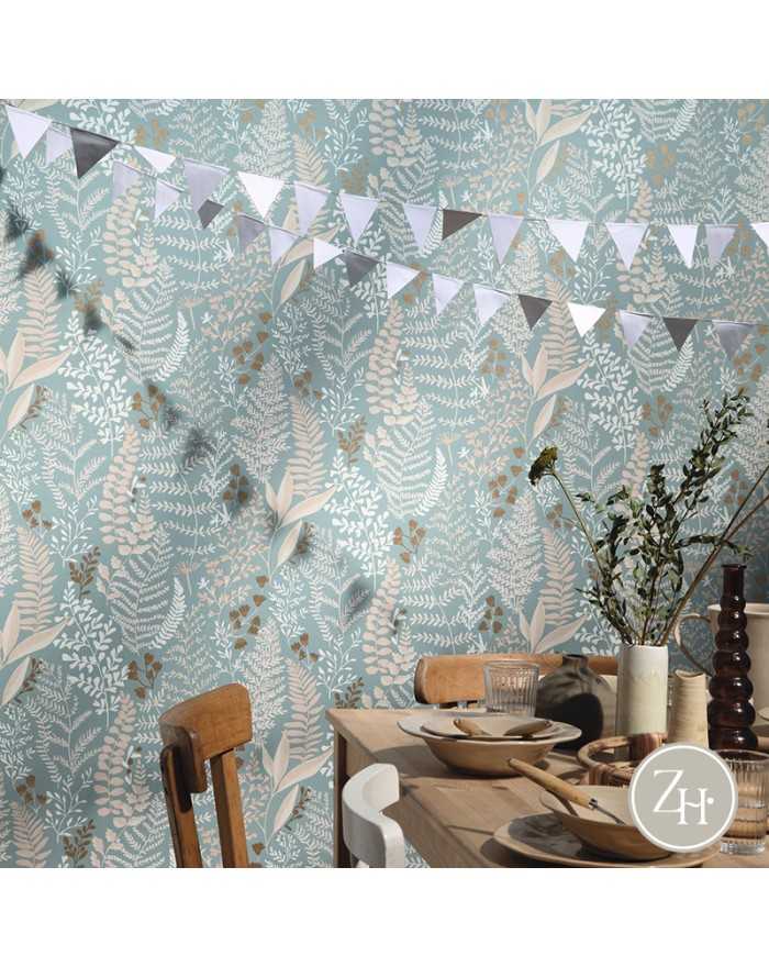 WOODLAND BLUE Papel Pintado